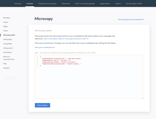 Modified Topbar microcopy in Console