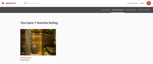 UserNav bar with favorites