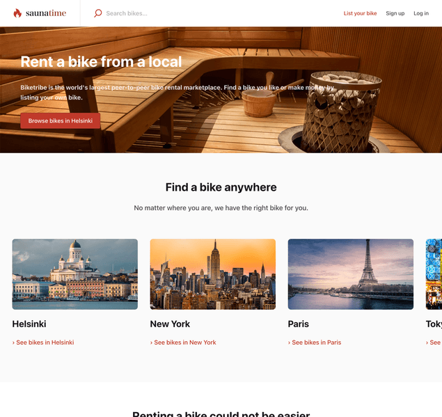 Landing page after image update